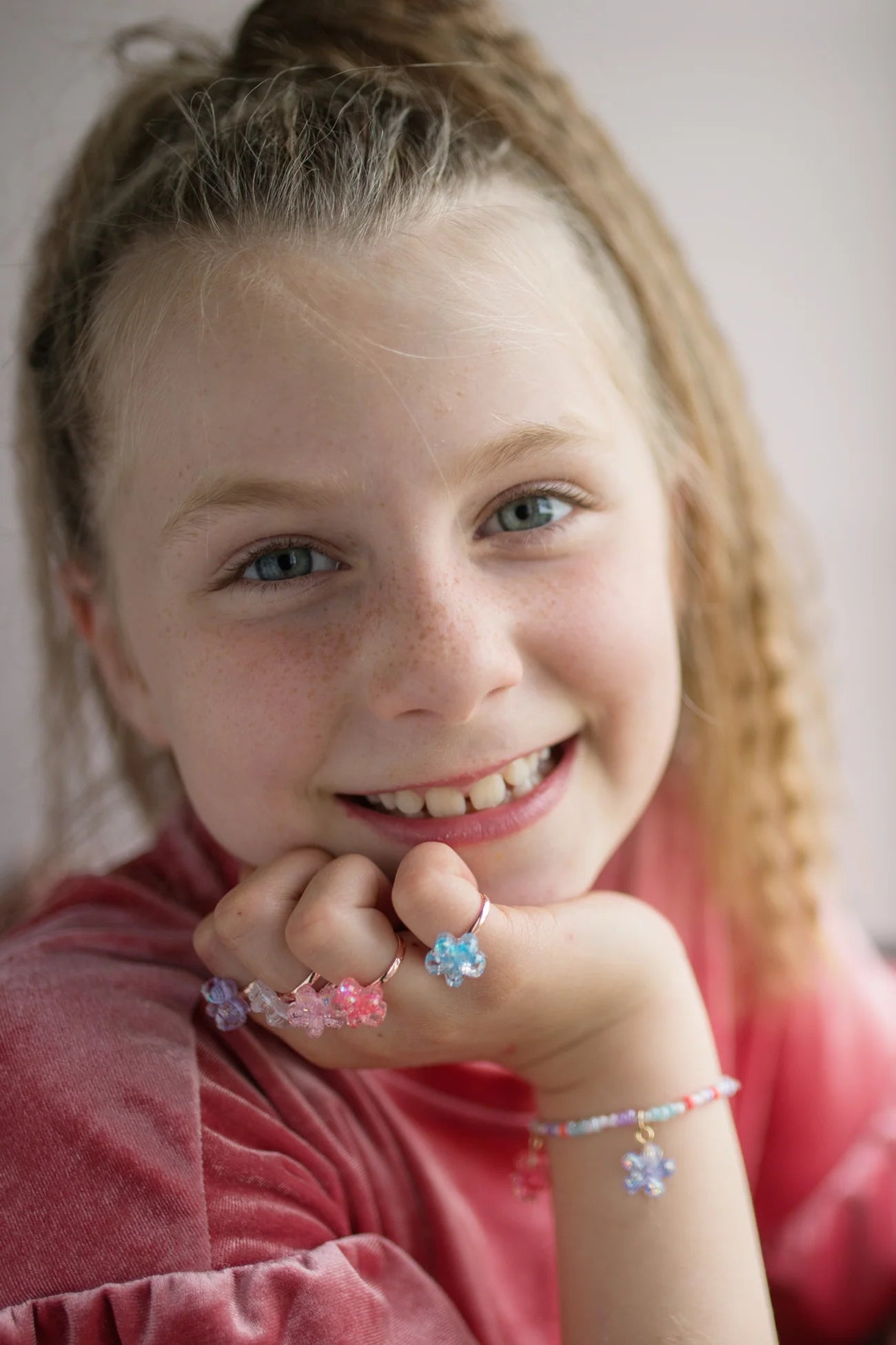 Boutique Shimmer Flower Ring Set - Doodlebug's Children's Boutique