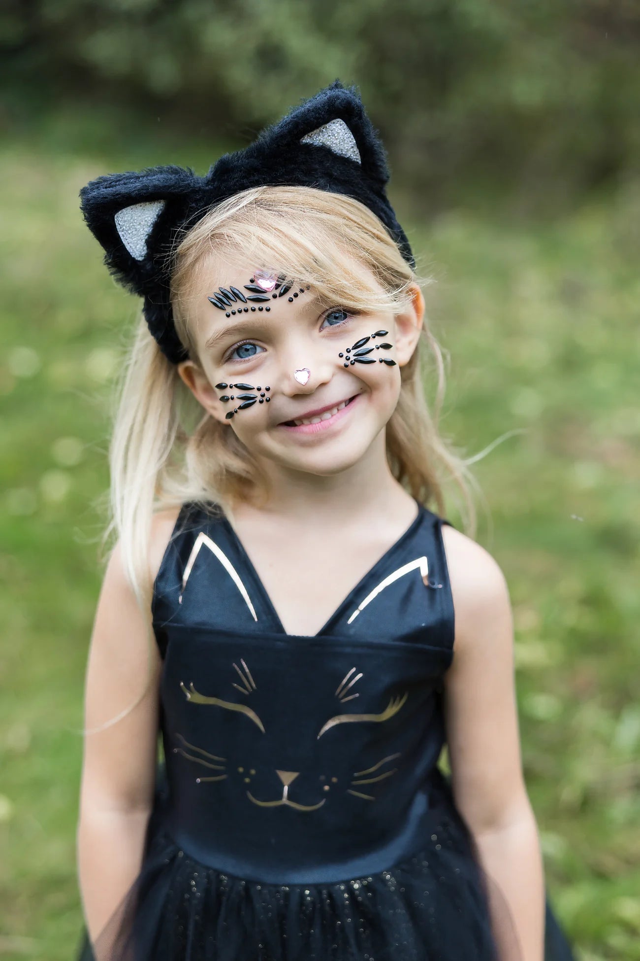 Black Cat Face Crystals  - Doodlebug's Children's Boutique