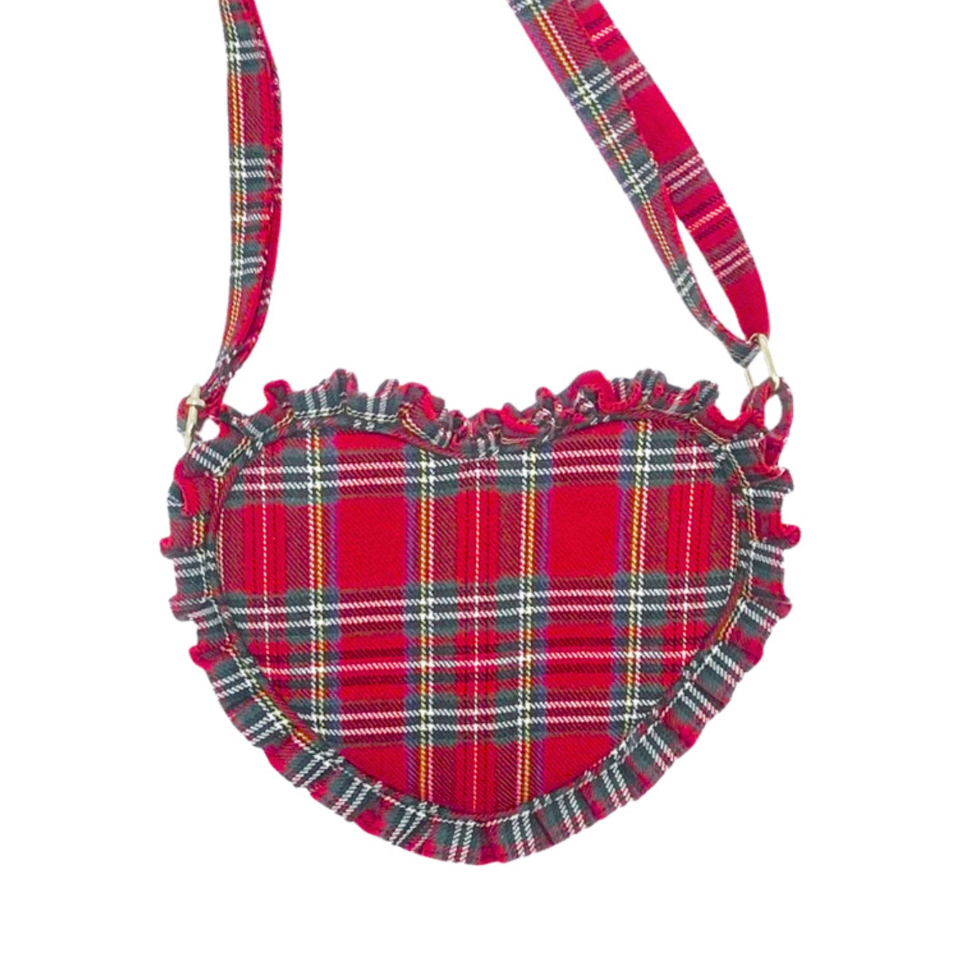 Red Plaid Heart Purse  - Doodlebug's Children's Boutique