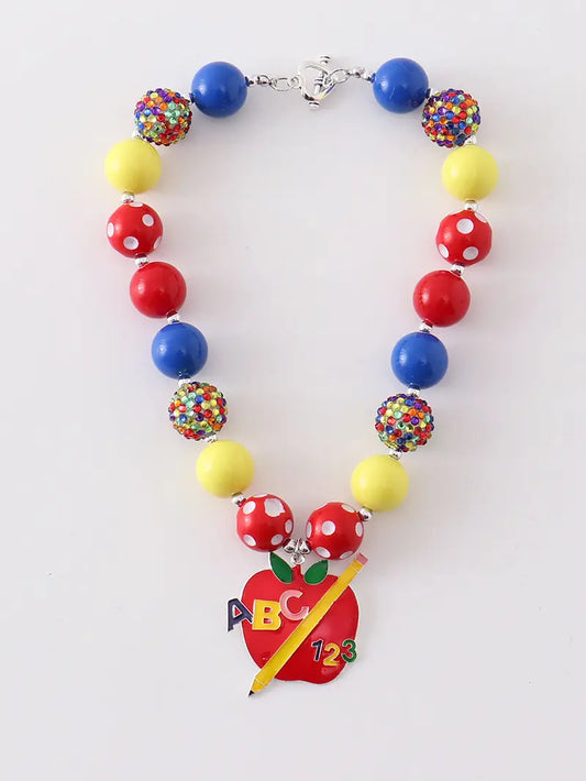 Back to School Chunky Necklace  - Doodlebug's Children's Boutique
