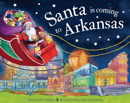Santa is Coming to Arkansas Hardcover Book - Doodlebug's Children's Boutique