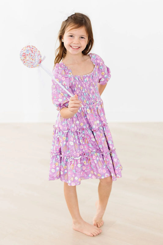 Playful Posy Smocked Ruffle Dress  - Doodlebug's Children's Boutique
