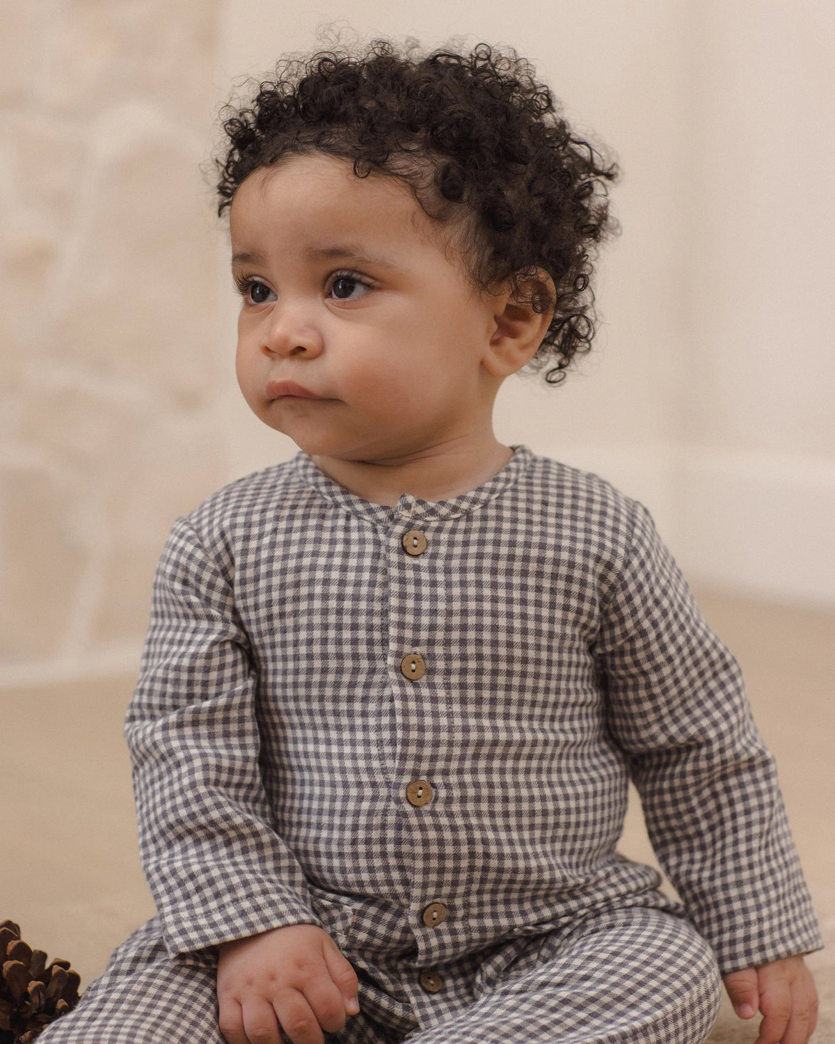 Pocketed Woven Jumpsuit in Midnight Gingham - Doodlebug's Children's Boutique