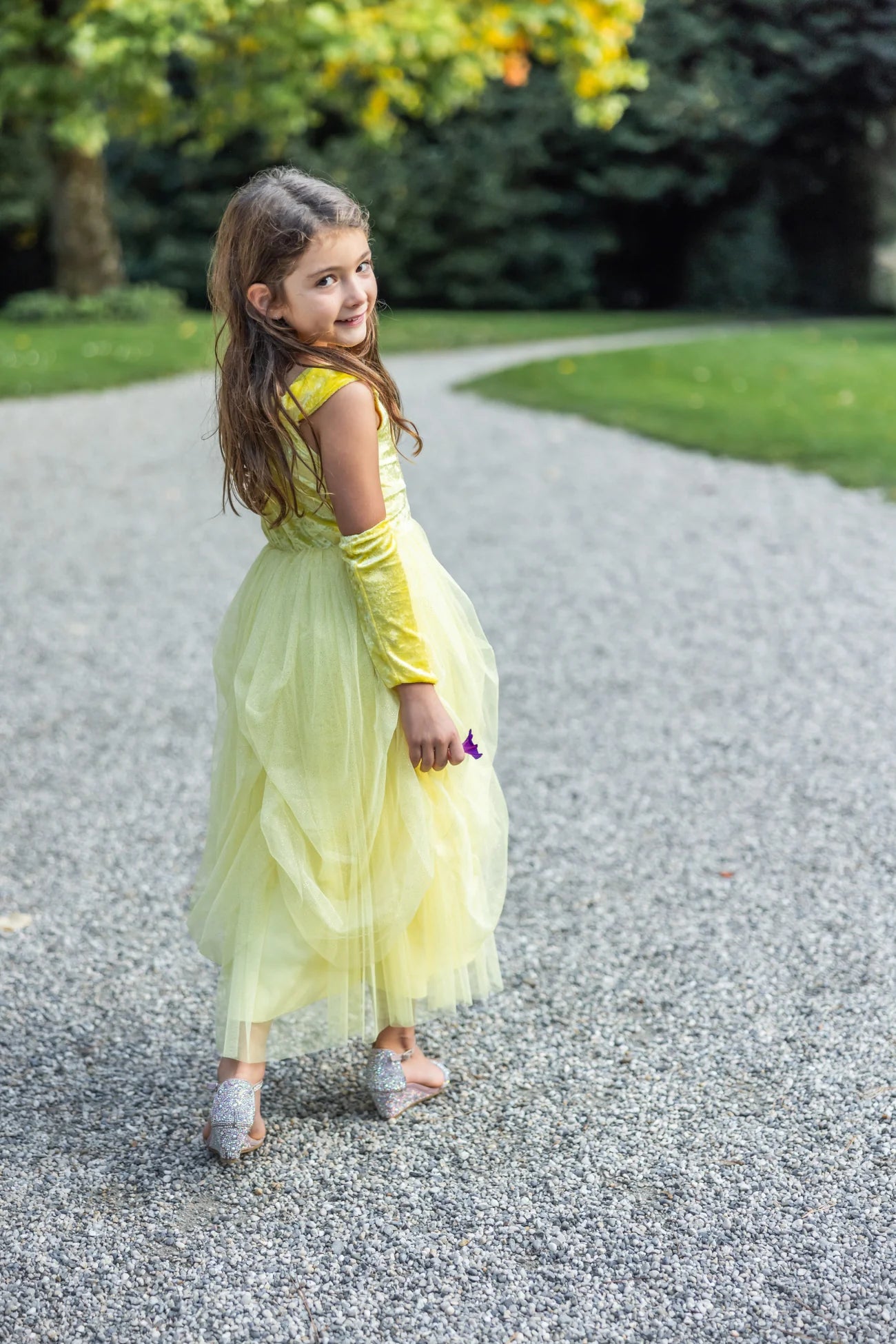 Velvety Soft Yellow Princess Dress - Doodlebug's Children's Boutique