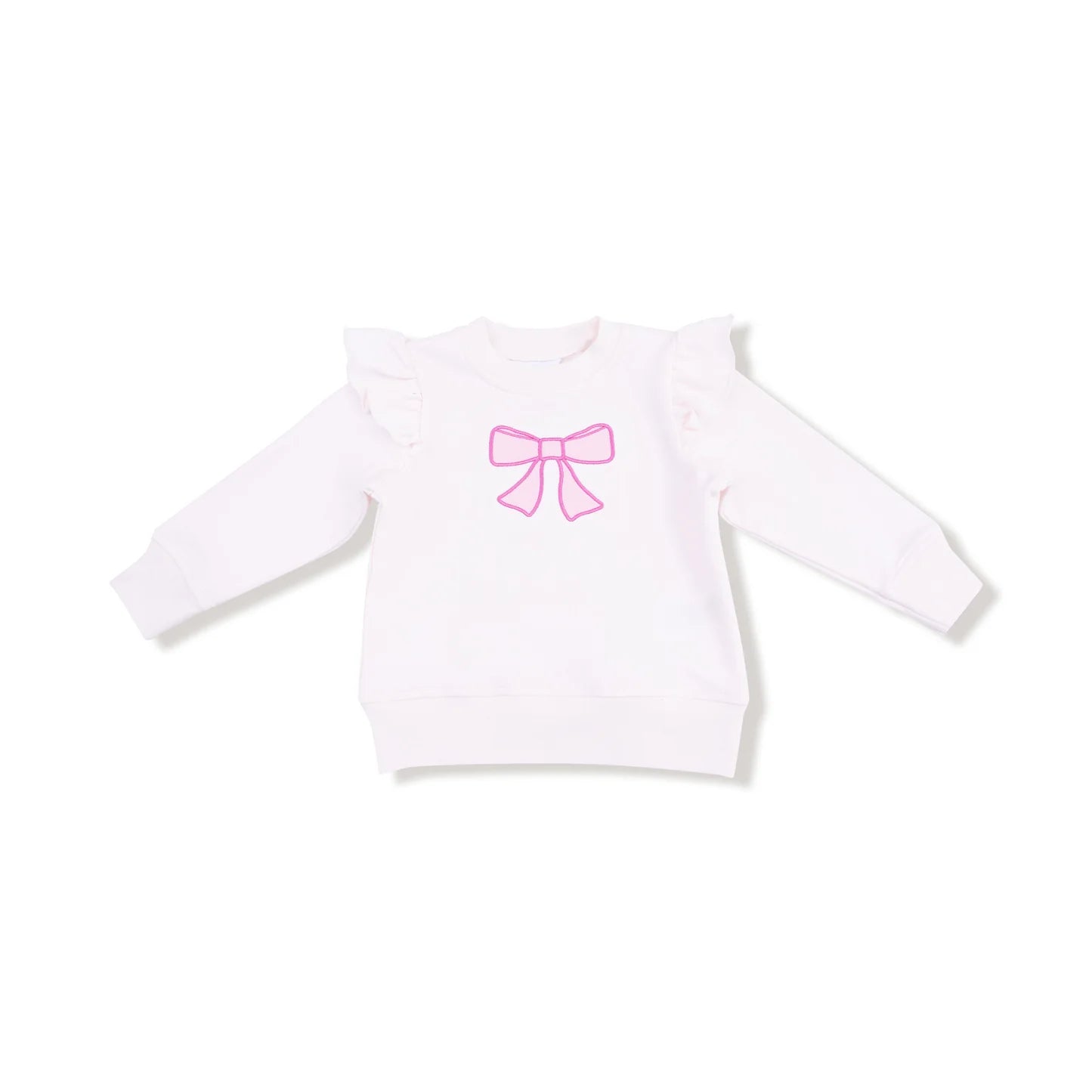 Pretty Bow Ruffle Sweatshirt - Doodlebug's Children's Boutique