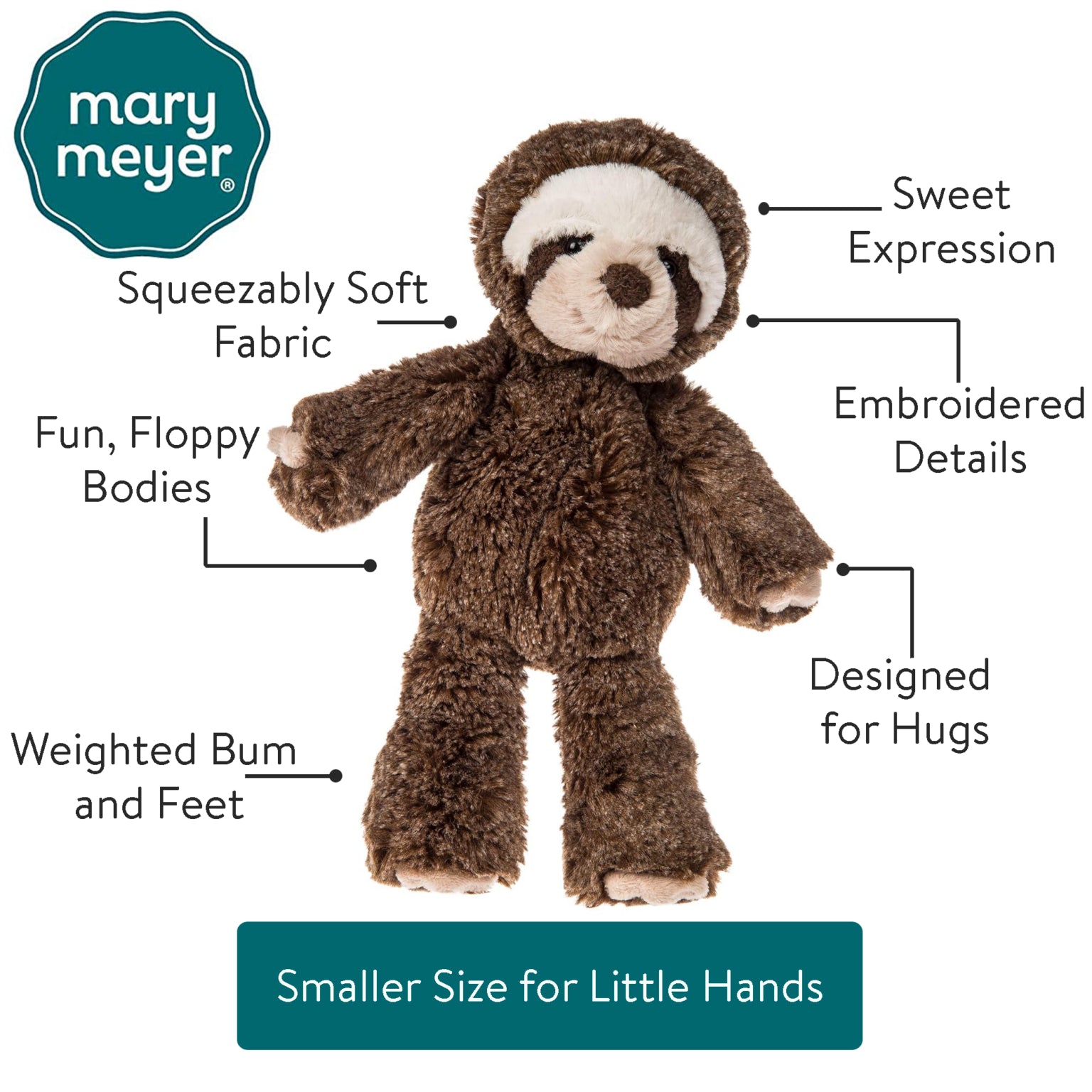 Marshmallow Junior Sloth - Doodlebug's Children's Boutique