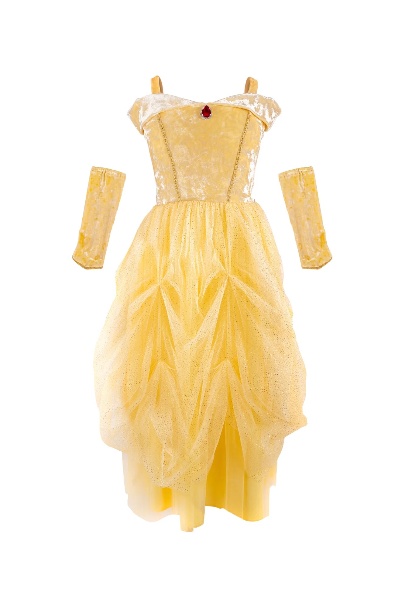 Velvety Soft Yellow Princess Dress - Doodlebug's Children's Boutique