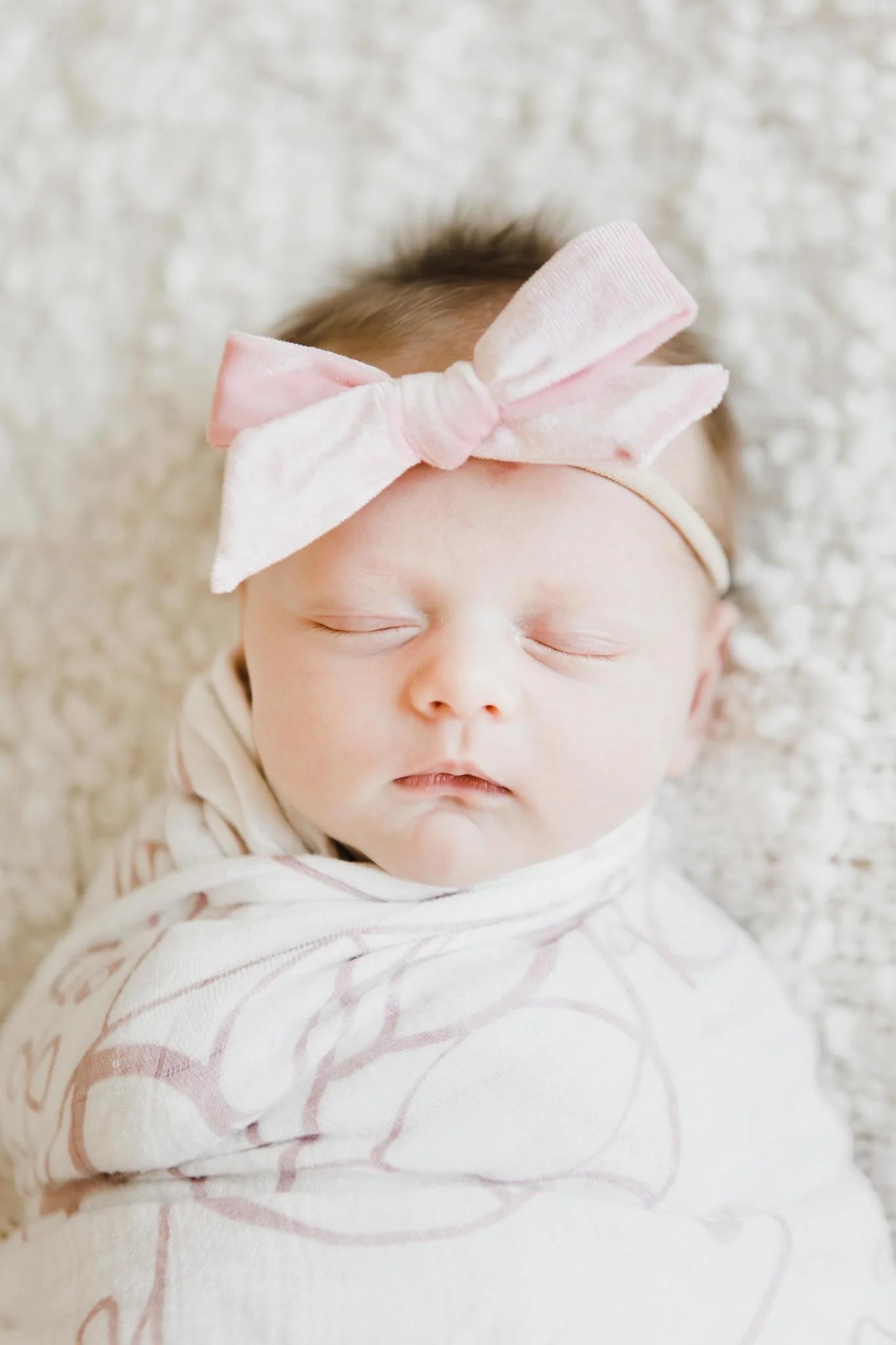 Ballerina Pink Velvet Bow on Nylon - Doodlebug's Children's Boutique