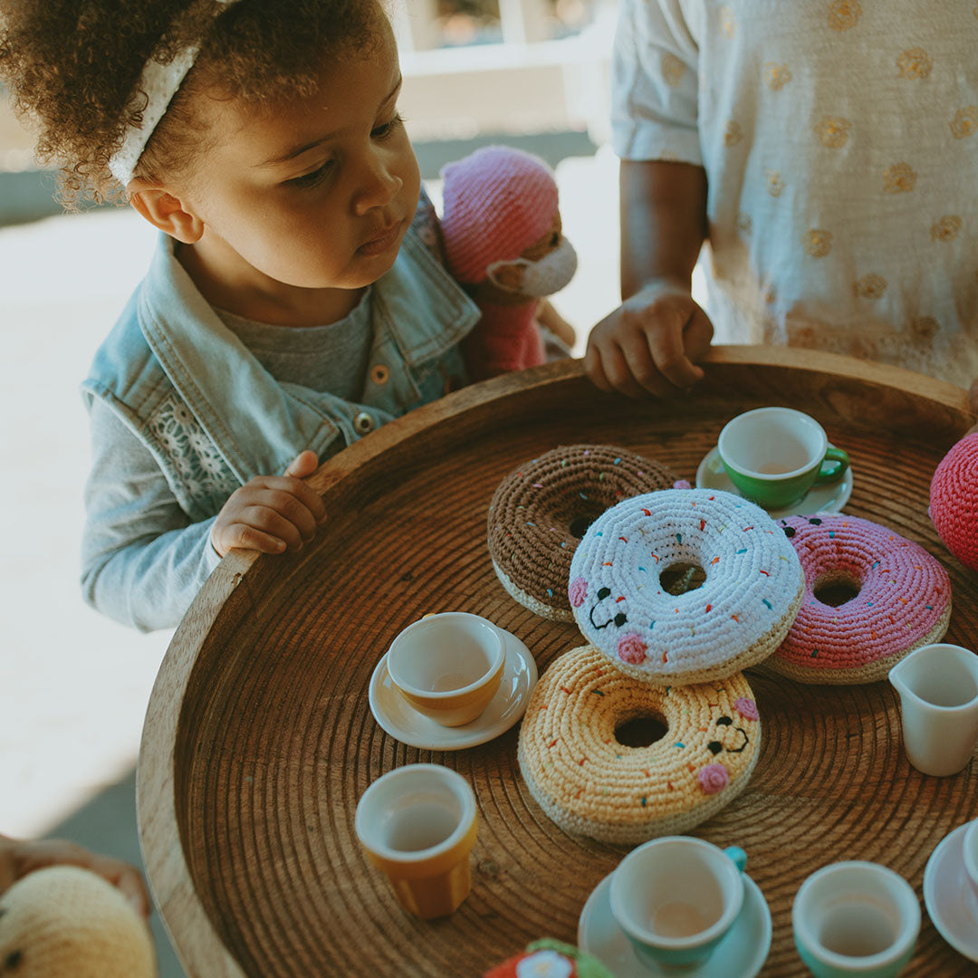 Plush Chocolate Donut Rattle  - Doodlebug's Children's Boutique