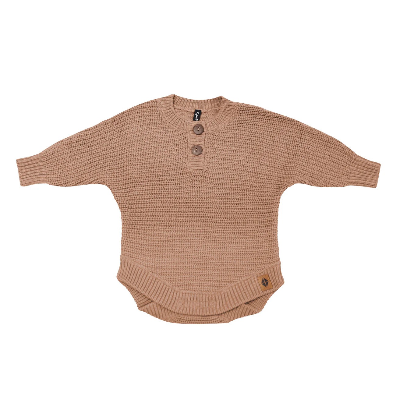 Chunky Knit Romper in Latte - Doodlebug's Children's Boutique