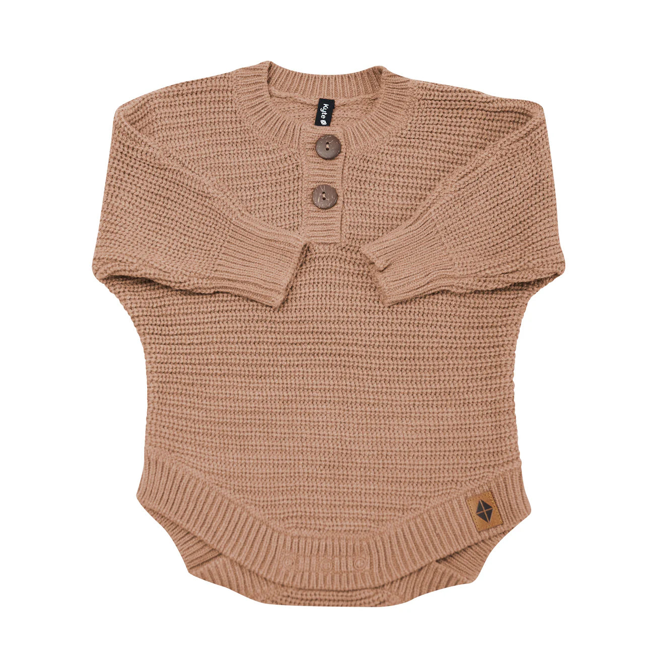 Chunky Knit Romper in Latte - Doodlebug's Children's Boutique