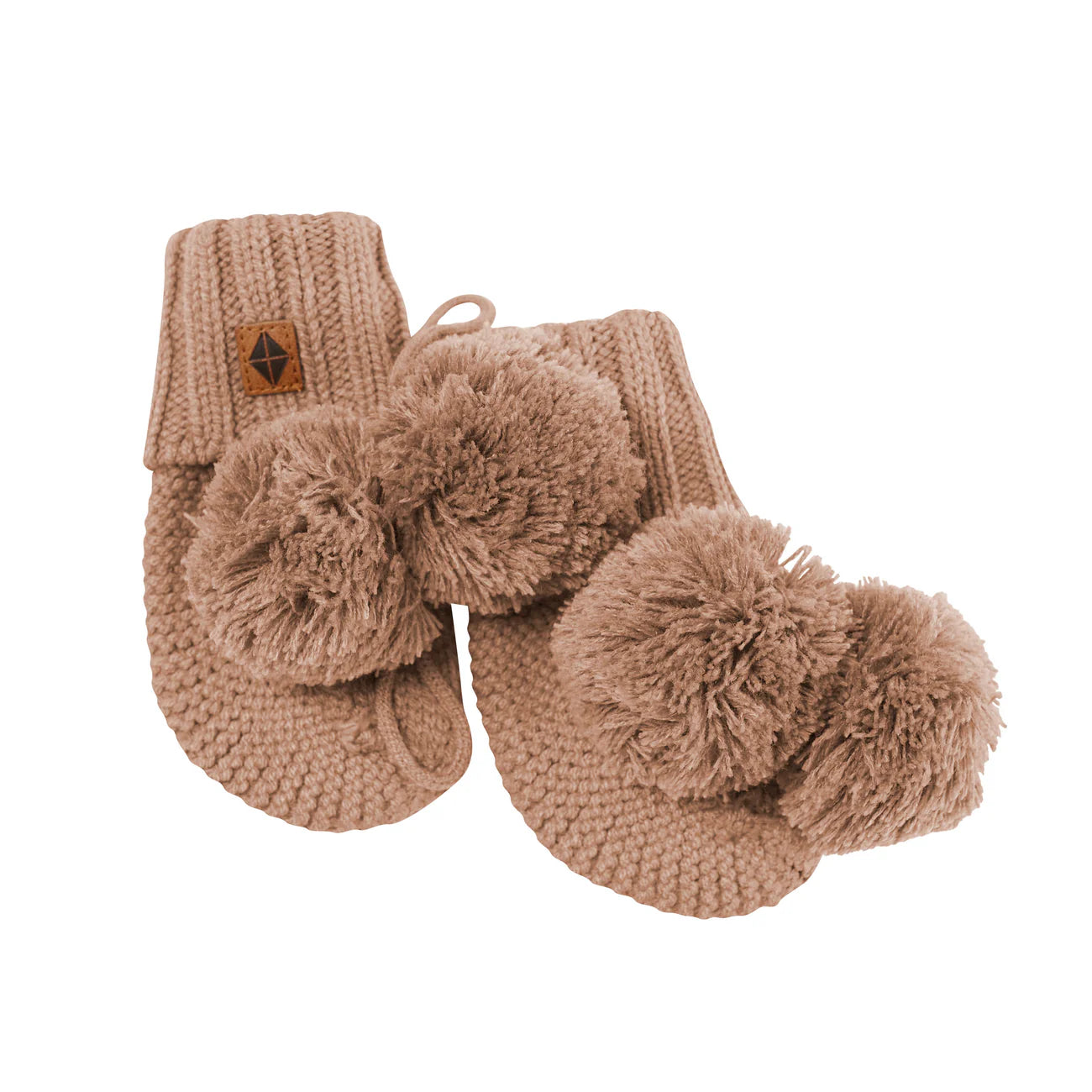Chunky Knit Booties in Latte - Doodlebug's Children's Boutique