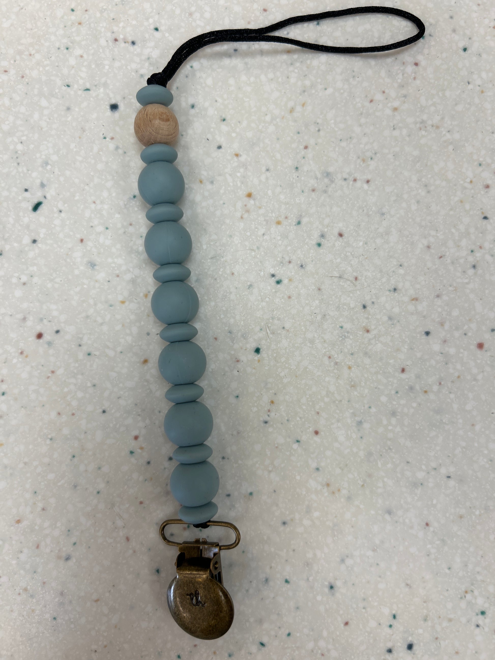 Grande Eden Paci and Toy Clip in Sea Foam - Doodlebug's Children's Boutique