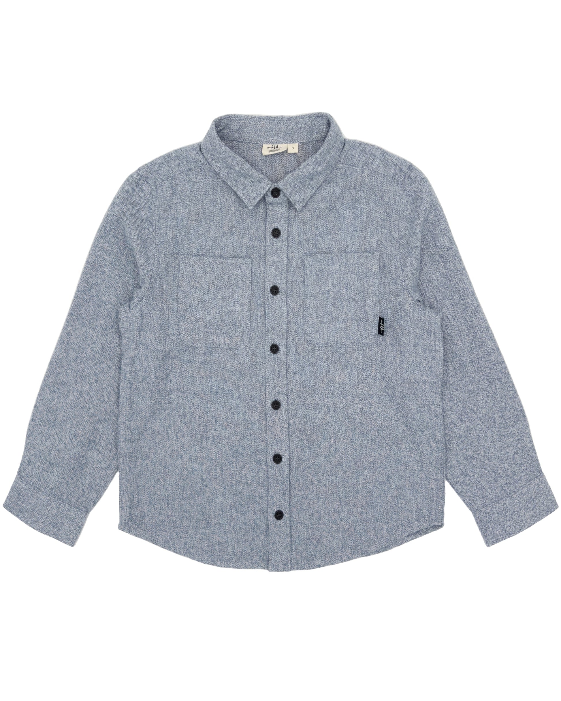 Journey Flannel in Slate Blue  - Doodlebug's Children's Boutique