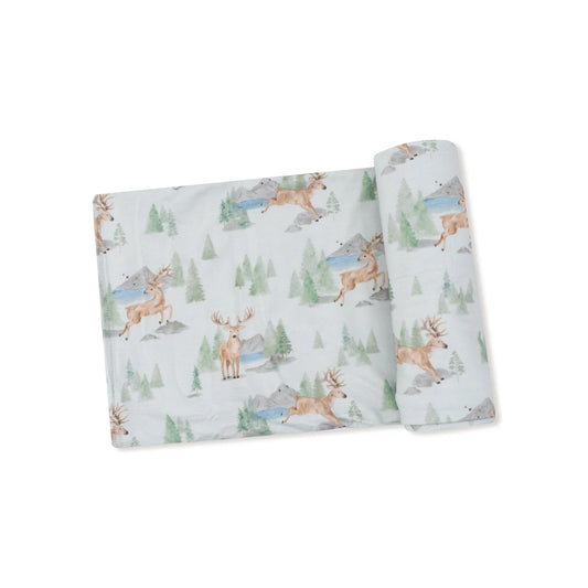 Buck Deer Swaddle Blanket - Doodlebug's Children's Boutique