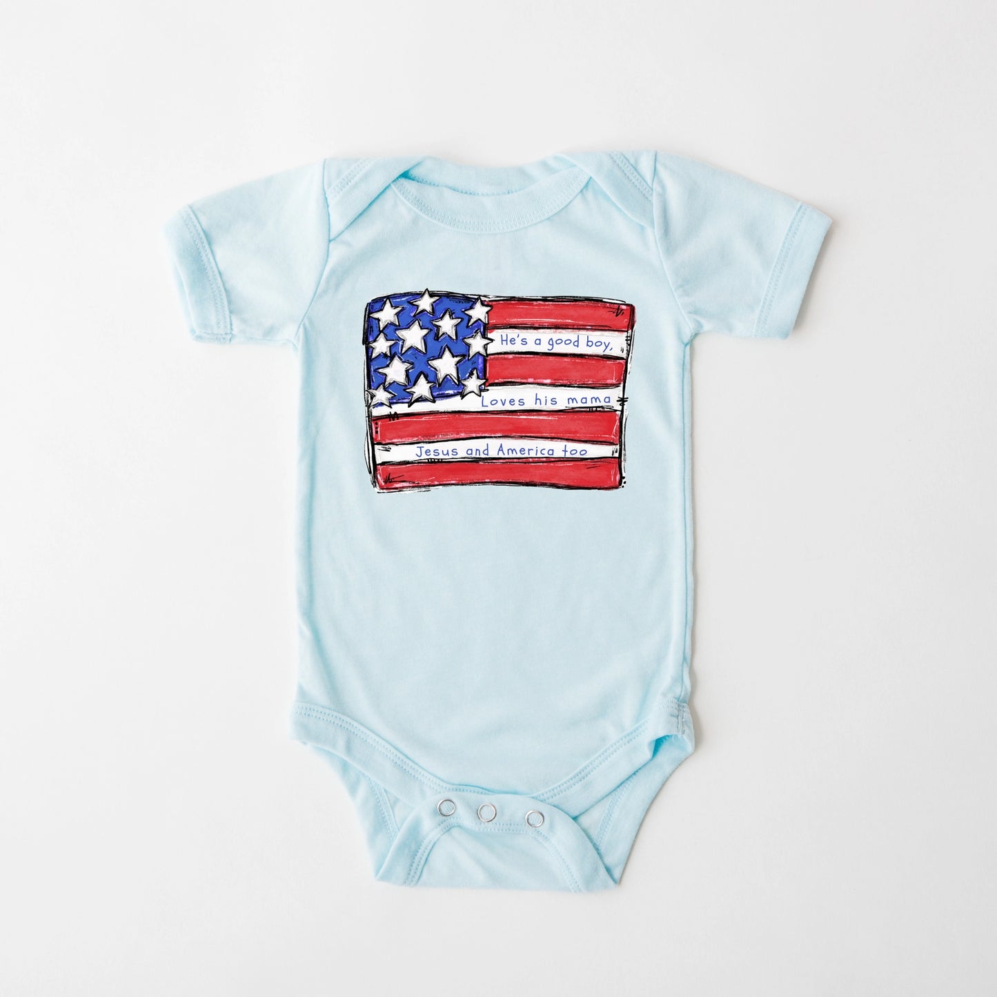 Mama & America Too Bodysuit - Doodlebug's Children's Boutique