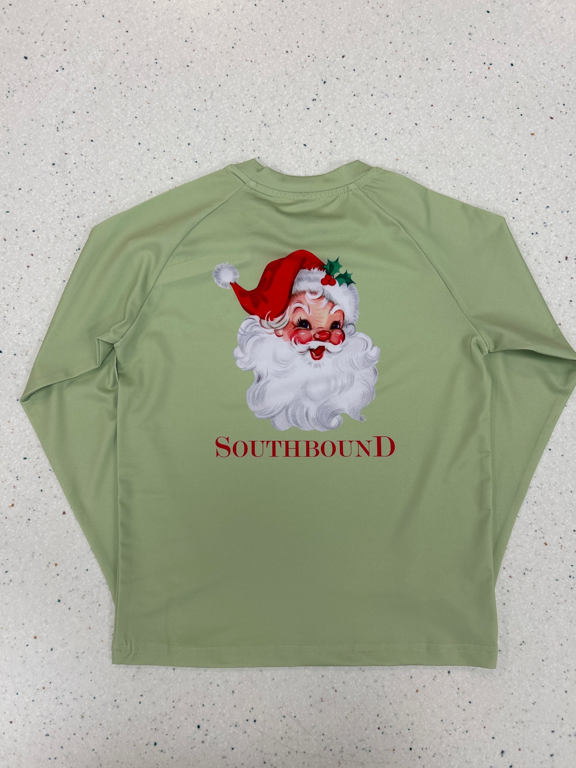 Long Sleeve Vintage Santa Performance Tee  - Doodlebug's Children's Boutique