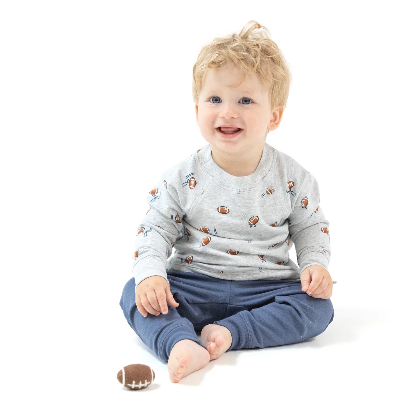 Football Field Goal Raglan Sweatshirt and Jogger Set - Doodlebug's Children's Boutique