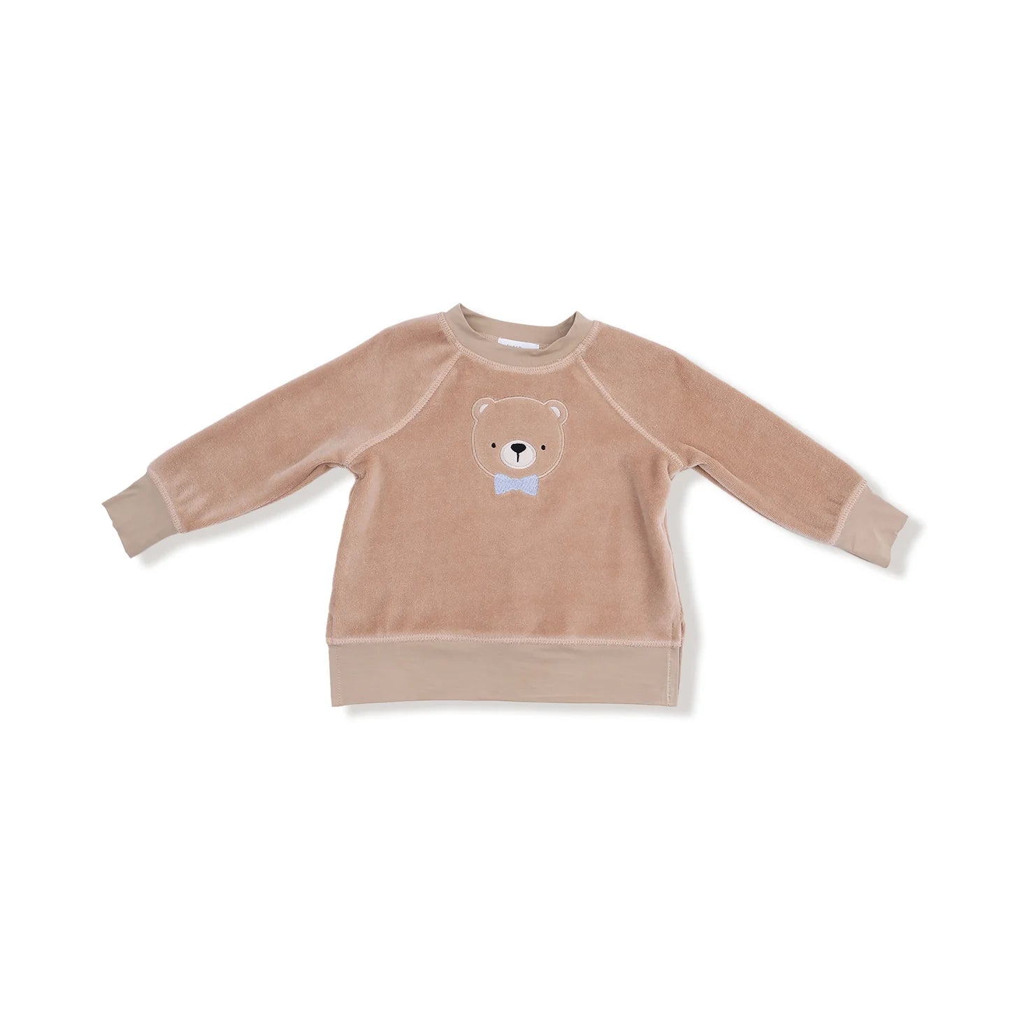 Velour Teddy Bear Raglan Sweatshirt and Jogger Set - Doodlebug's Children's Boutique