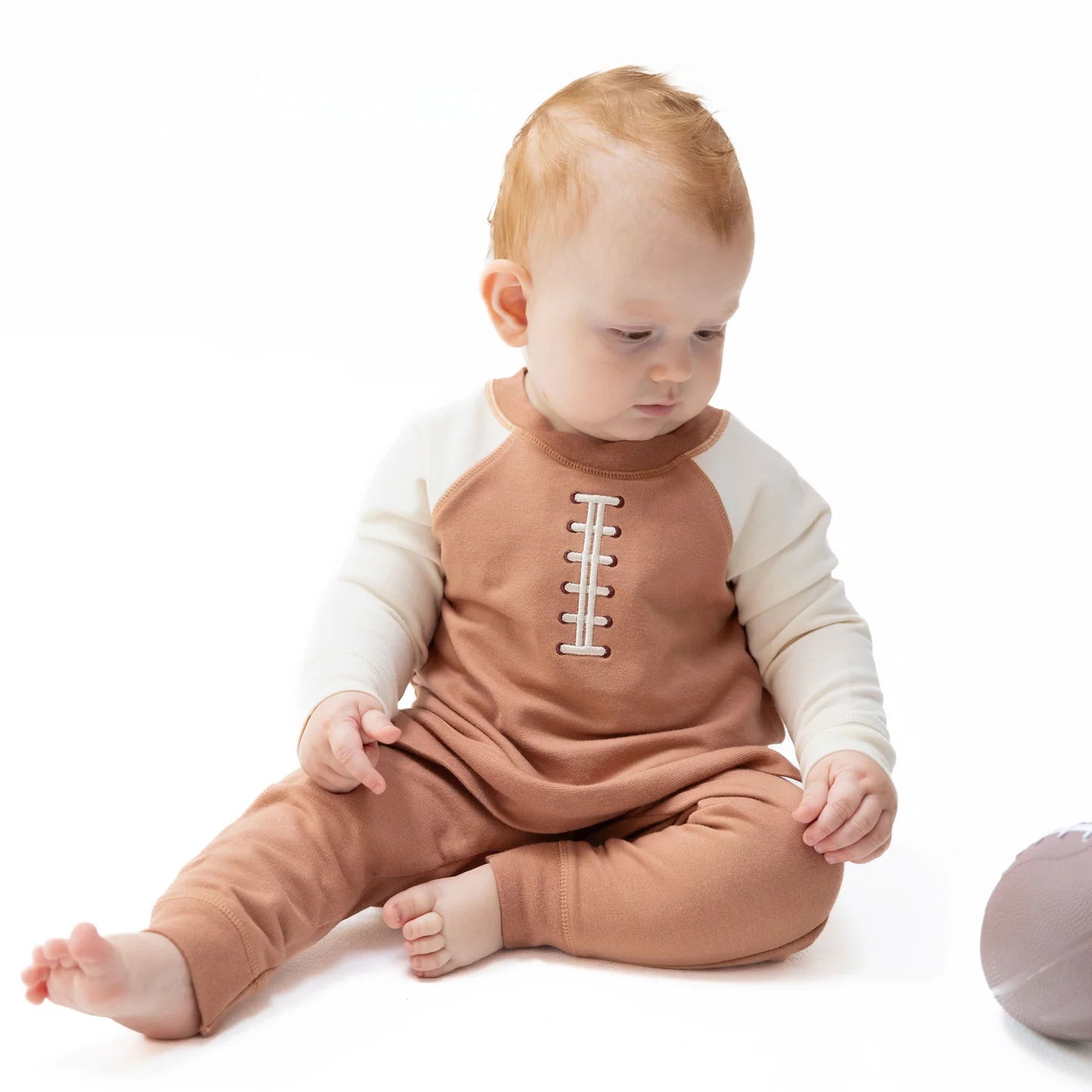 Football Laces Raglan Sweatshirt and Jogger Set - Doodlebug's Children's Boutique