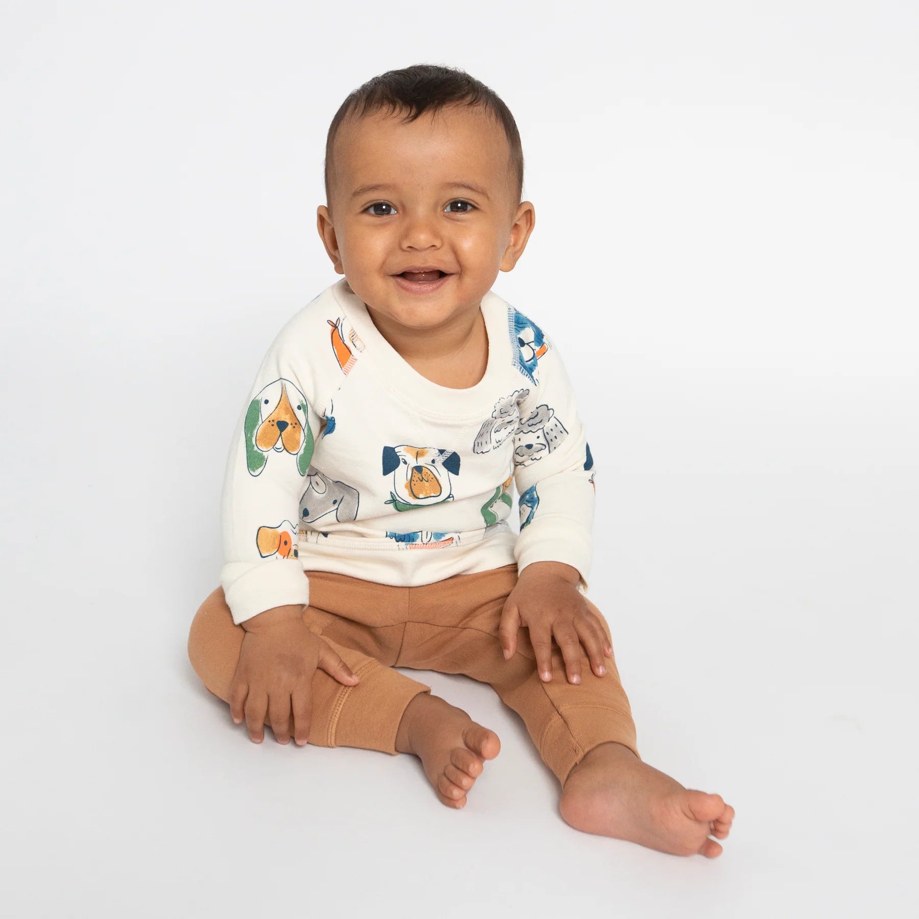 Raglan Sweatshirt Set in Furry Friends  - Doodlebug's Children's Boutique