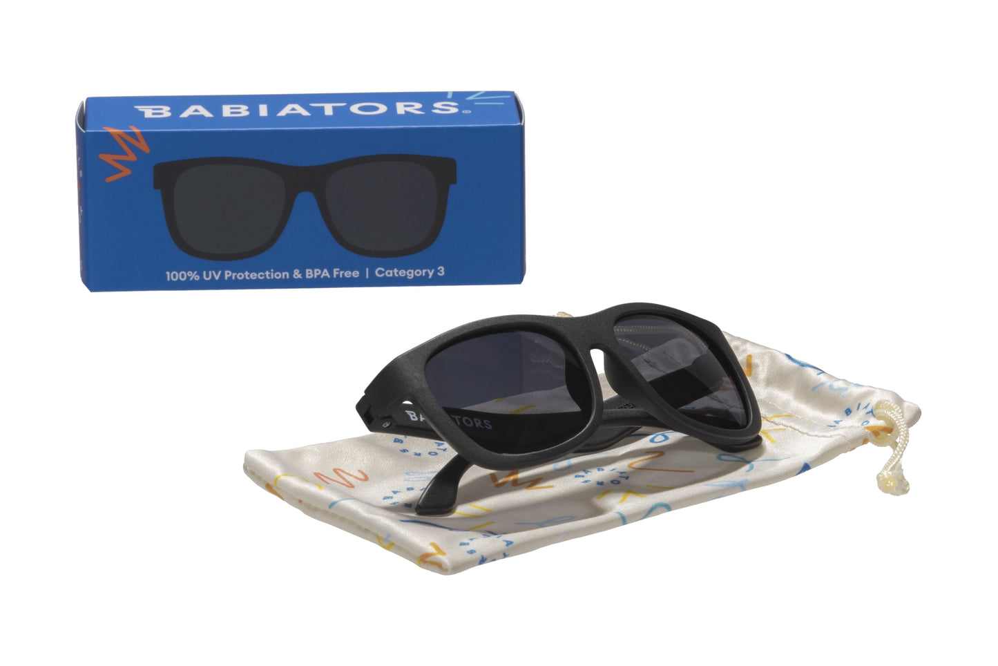 Jet Black Navigator Sunglasses  - Doodlebug's Children's Boutique