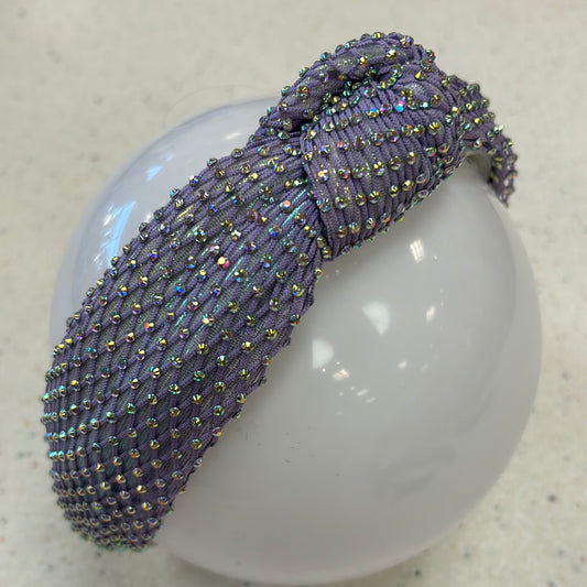 Lavender Net Crystal Headband  - Doodlebug's Children's Boutique