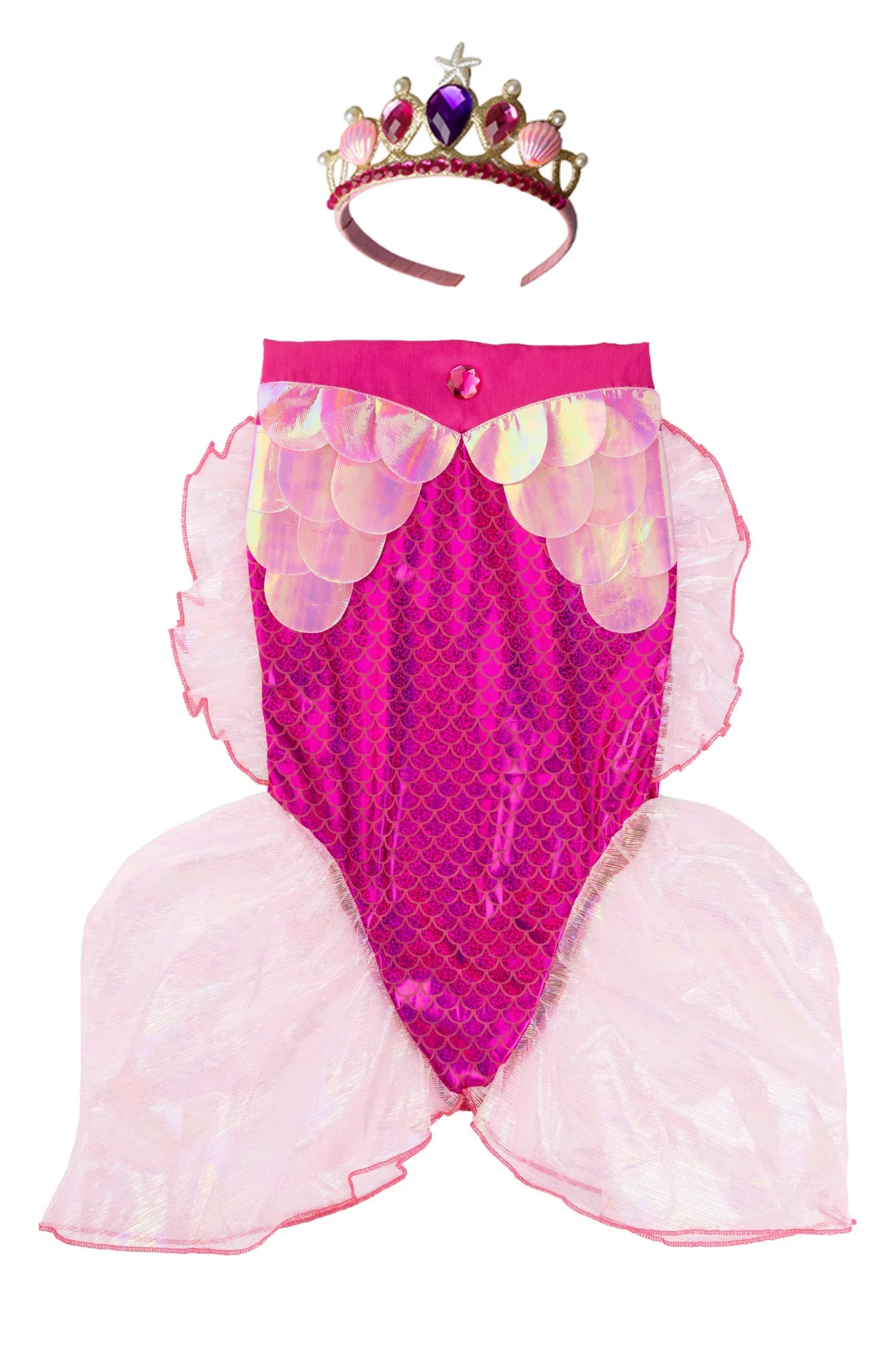Pink Mermaid Glimmer Skirt & Headband - Doodlebug's Children's Boutique