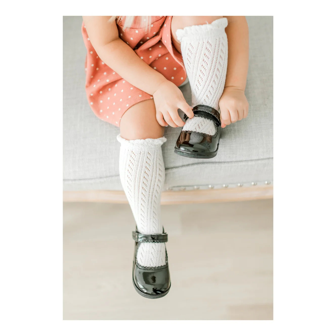 Cara Scalloped Mary Jane in Patent Black - Doodlebug's Children's Boutique