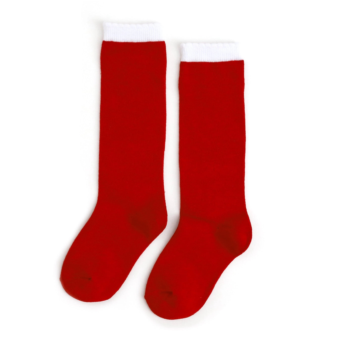 Santa Baby Scalloped Knee High Socks  - Doodlebug's Children's Boutique