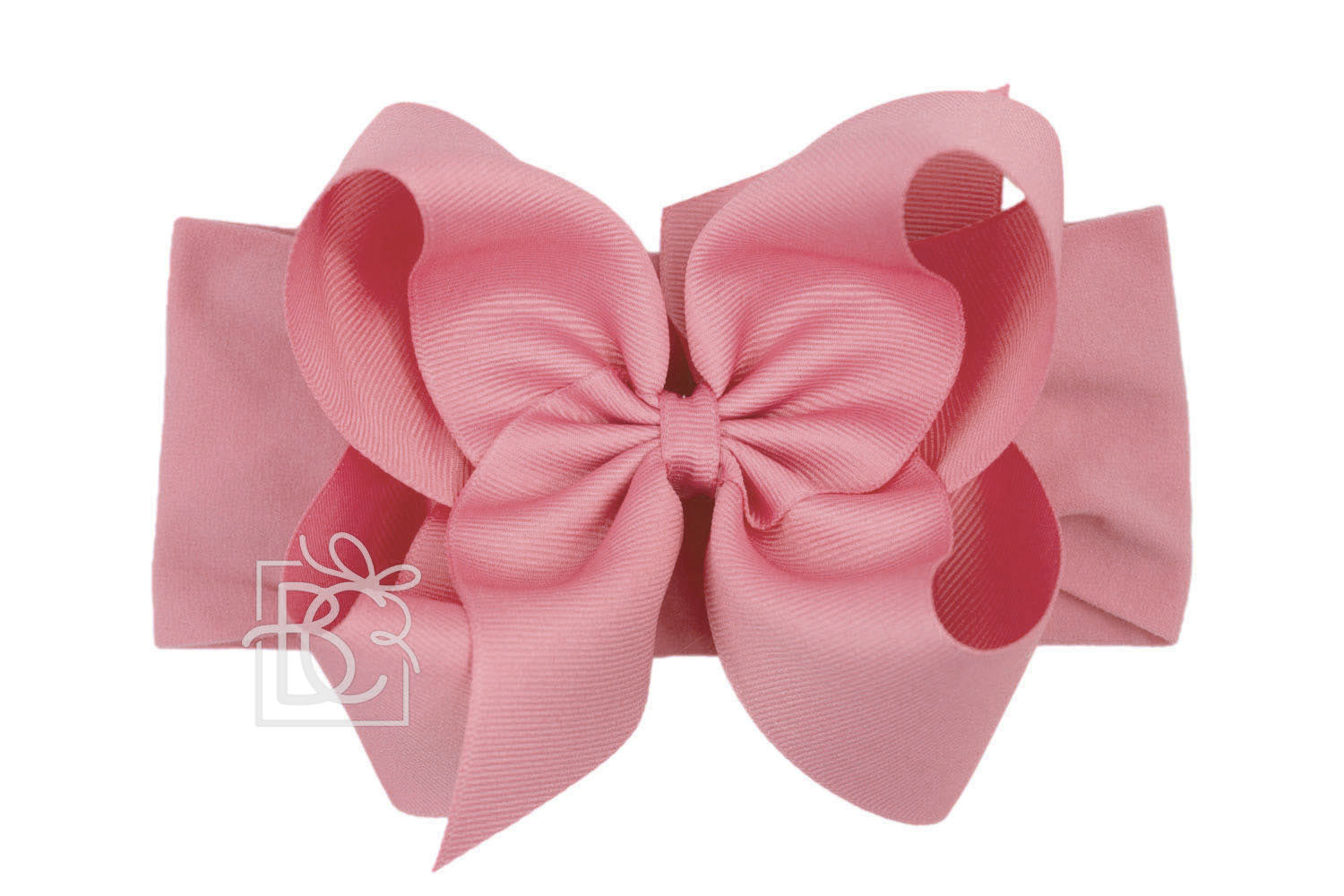 Wide Nylon Headband with Huge Bow in Mauve - Doodlebug's Children's Boutique