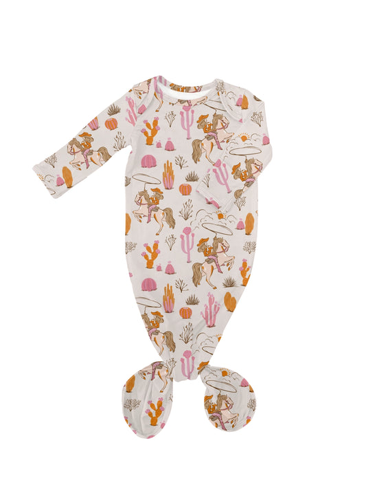 Saddle Up, Cowgirl Knotted Gown - Doodlebug's Children's Boutique
