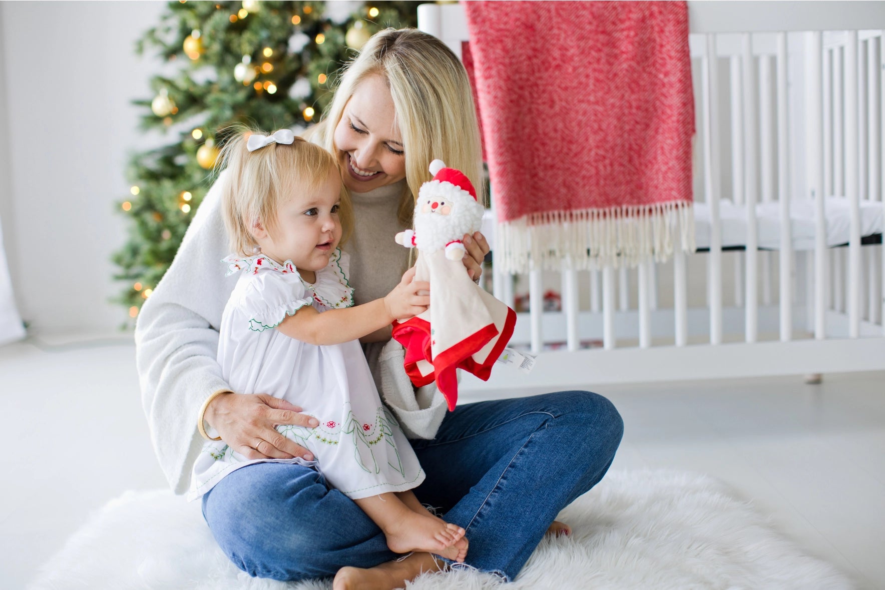 Baby's First Christmas Santa Snuggle Blanket  - Doodlebug's Children's Boutique