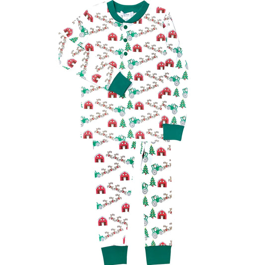 Christmas at the Farm Pajama Set  - Doodlebug's Children's Boutique