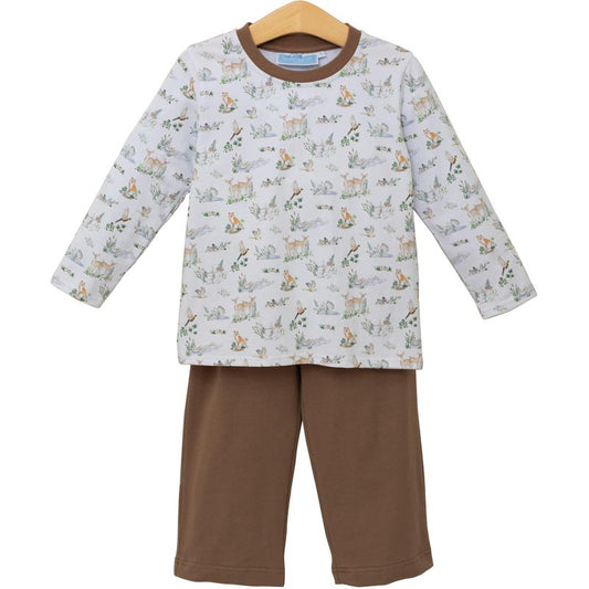 Woodland Friends French Terry Set - Doodlebug's Children's Boutique