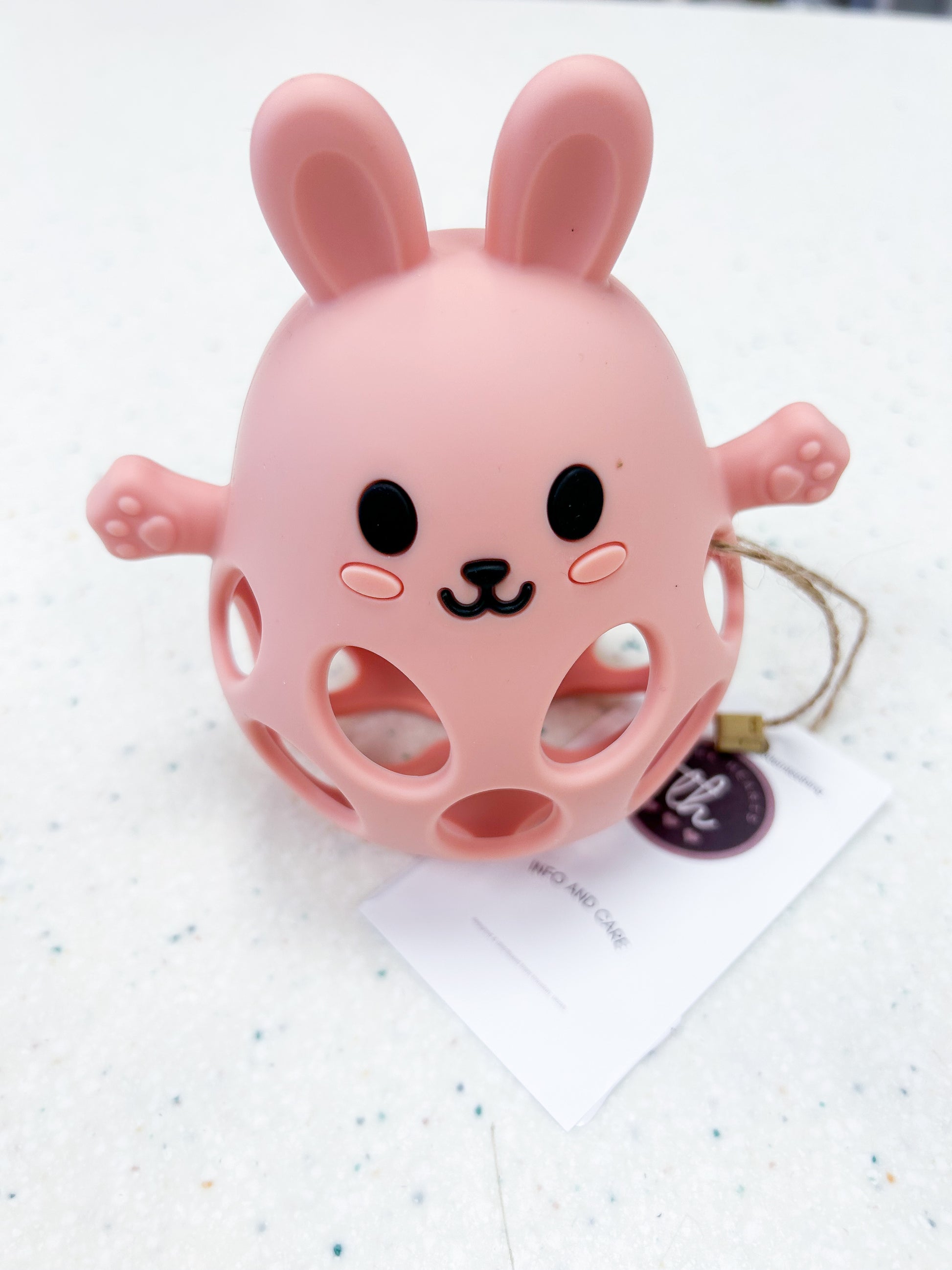 Silicone 3D Bunny Teether - Doodlebug's Children's Boutique