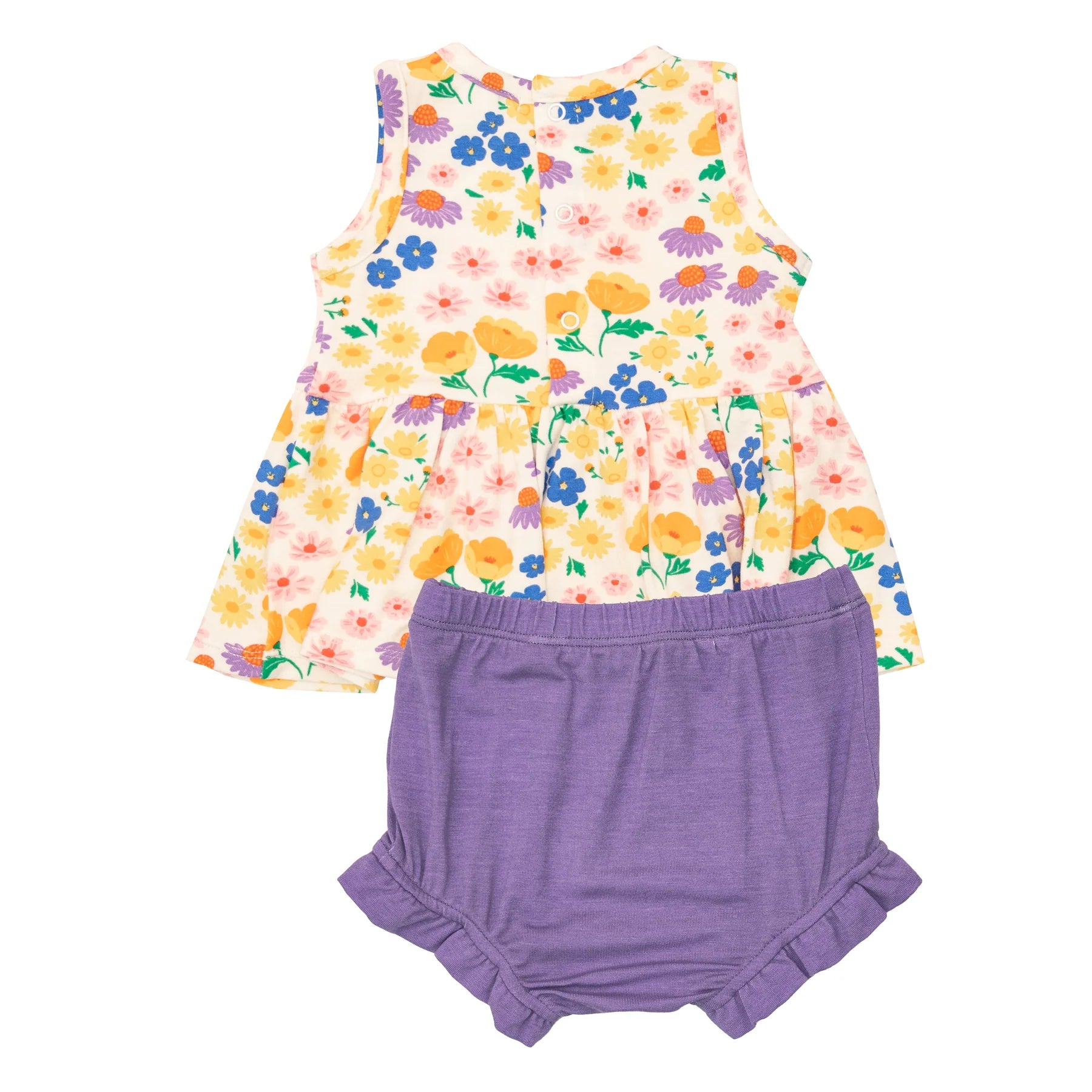 Peplum Tank and Bloomer Set in California Wildflowers  - Doodlebug's Children's Boutique