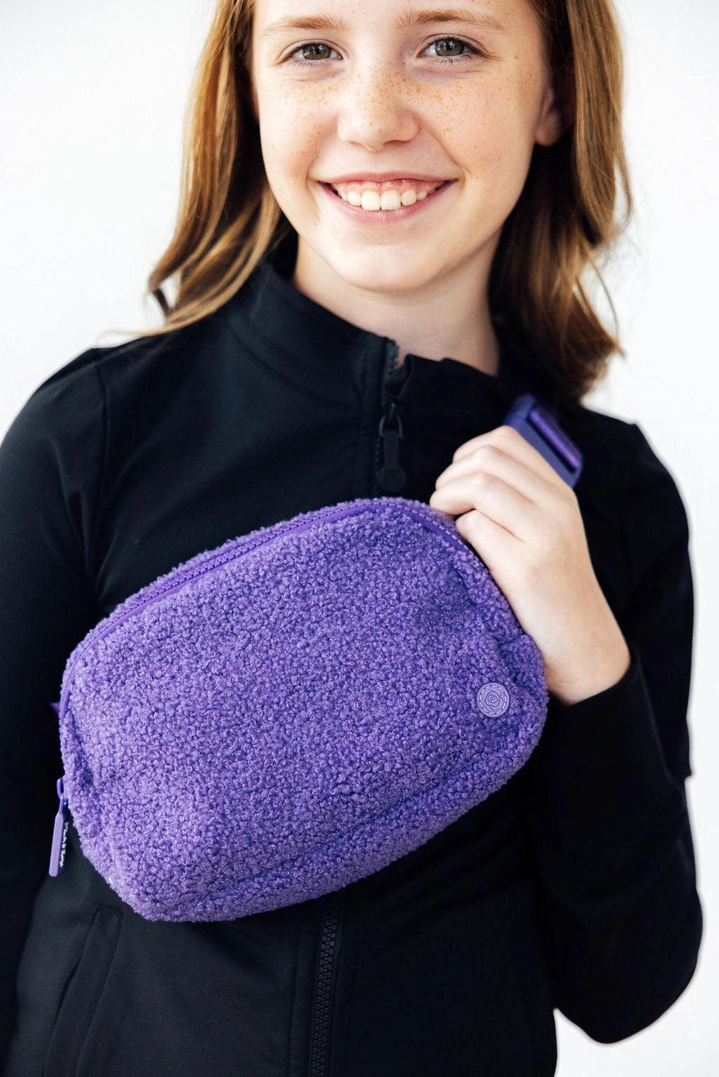 Purple Fleece Belt Bag - Doodlebug's Children's Boutique