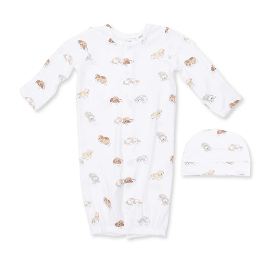 Puppy Snuggle Club Gown & Beanie Hat - Doodlebug's Children's Boutique