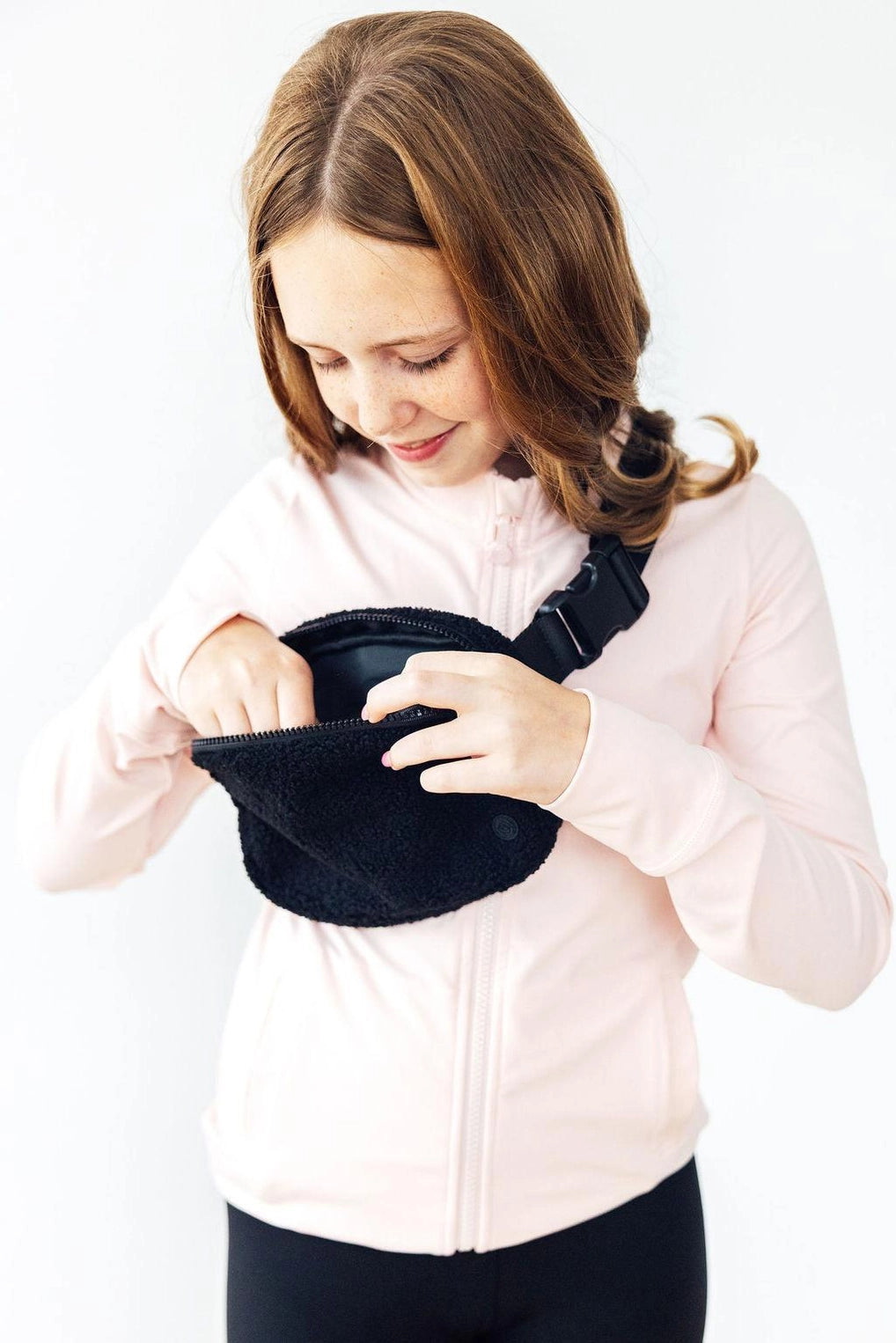Black Fleece Belt Bag - Doodlebug's Children's Boutique