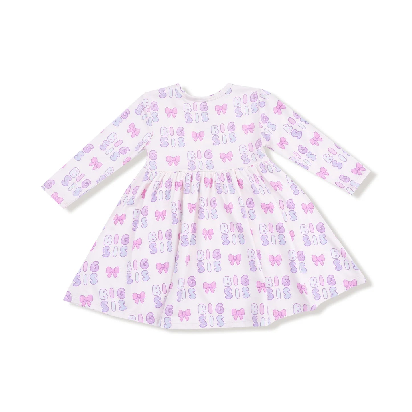 Big Sis Twirly Long Sleeve Dress - Doodlebug's Children's Boutique