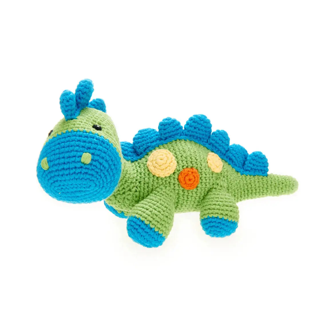 Plush Stegosaurus Dinosaur Rattle  - Doodlebug's Children's Boutique