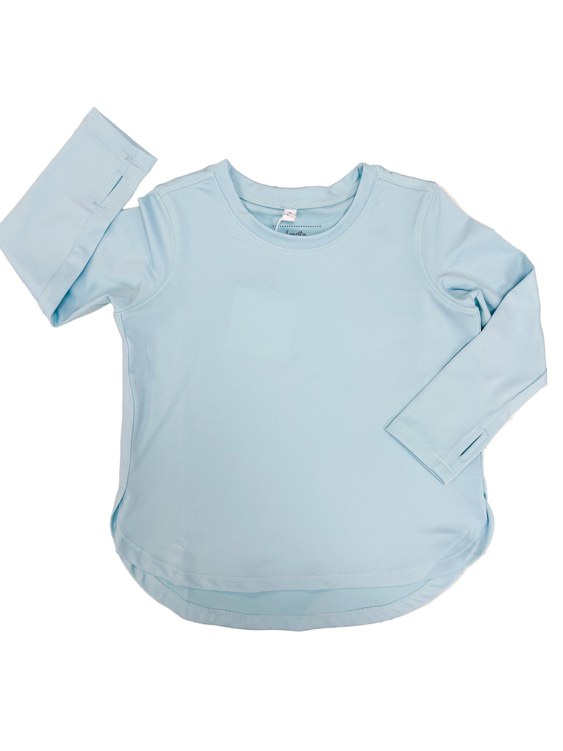 Aqua Long Sleeve Performance Tee - Doodlebug's Children's Boutique