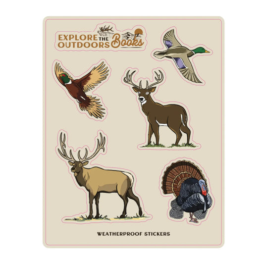 Weatherproof Hunting Sticker Sheet  - Doodlebug's Children's Boutique