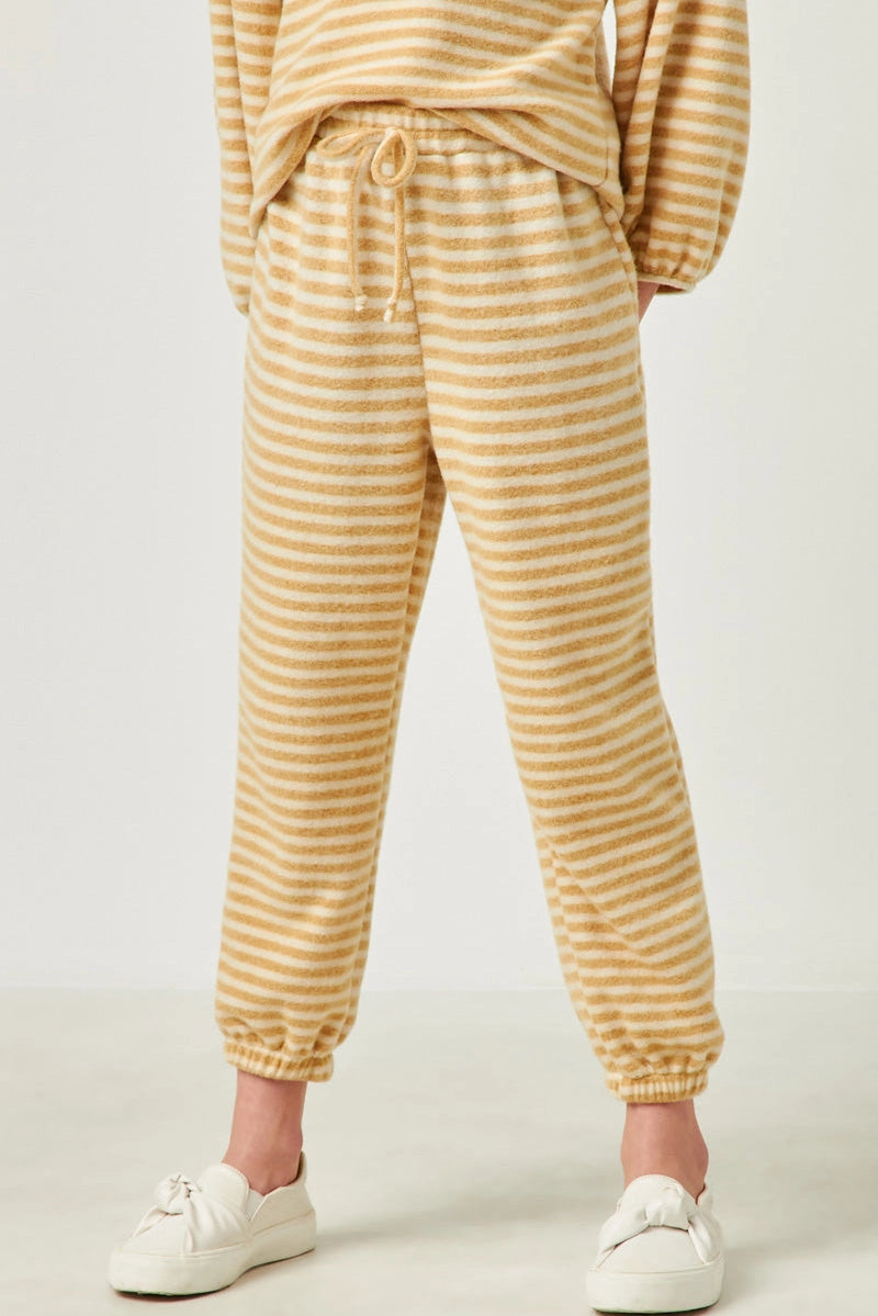 Mustard Stripe Top & Jogger Set - Doodlebug's Children's Boutique