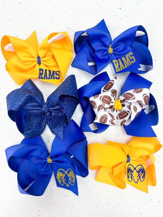 Lakeside Rams Bow - Doodlebug's Children's Boutique