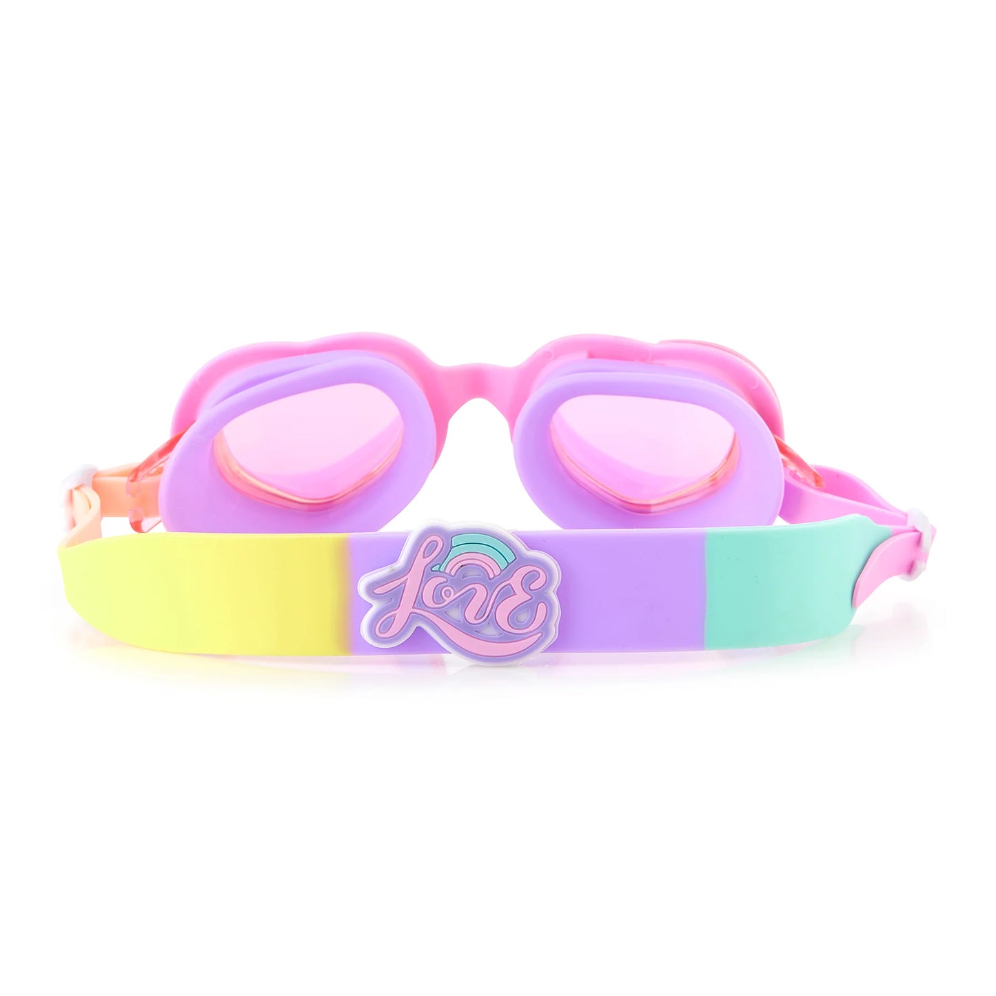 Pink All You Need is Love Swim Goggles  - Doodlebug's Children's Boutique