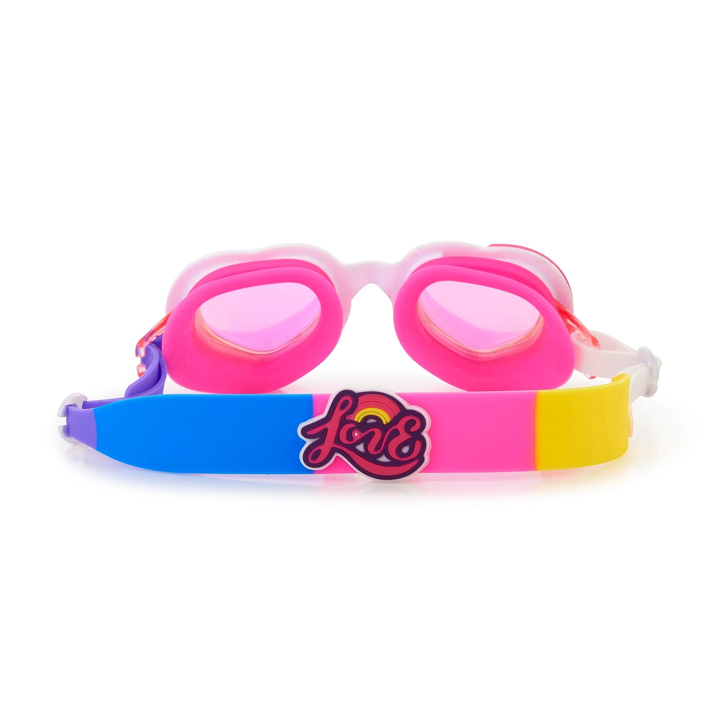Rainbow All You Need is Love Swim Goggles  - Doodlebug's Children's Boutique