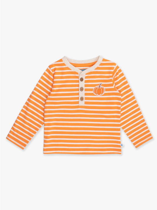 Orange Stripe Pumpkin Henley