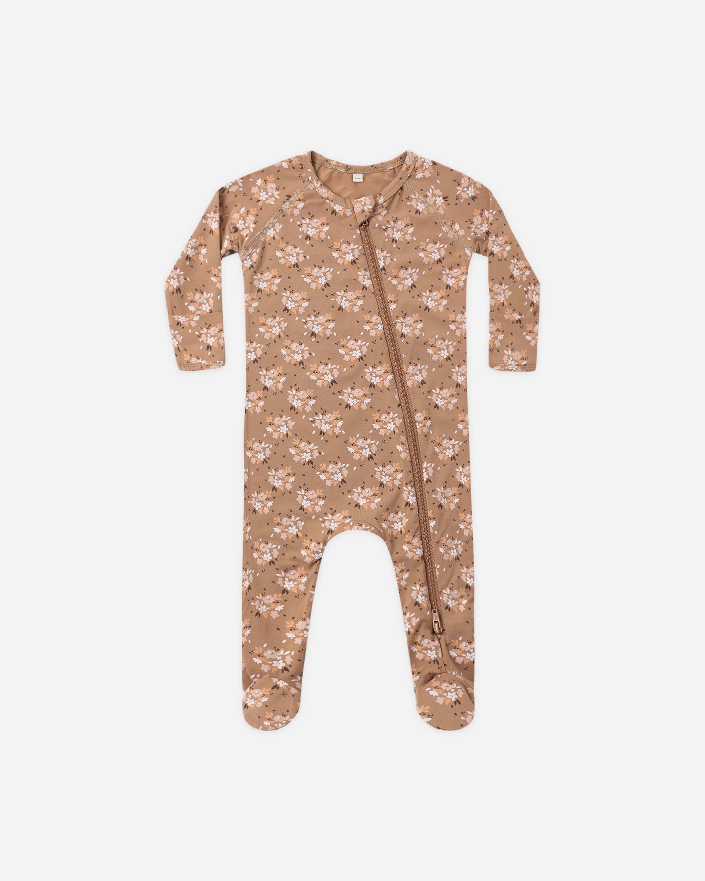 Bamboo Zip Footie in Fall Floral